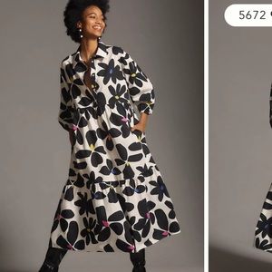 NEW Anthro Bettina Tiered Shirt Dress - Size M